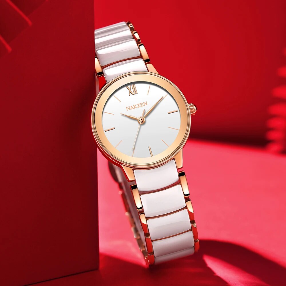 Ladies Quartz Watch Luxury Diamond Wristwatch Life Waterproof  Stainless Steel  Clock Gifts for Women White Watches Casual Relo
