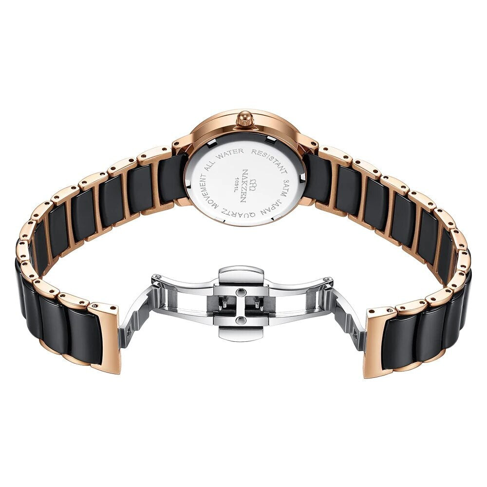 Ladies Quartz Watch Luxury Diamond Wristwatch Life Waterproof  Stainless Steel  Clock Gifts for Women White Watches Casual Relo