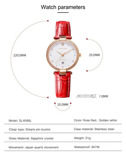 Fashion Women Watches 2021 New Leather Minimalist Watch Ladies Quartz Japan Movement Dress Wrist Watch Clock Montre Femme