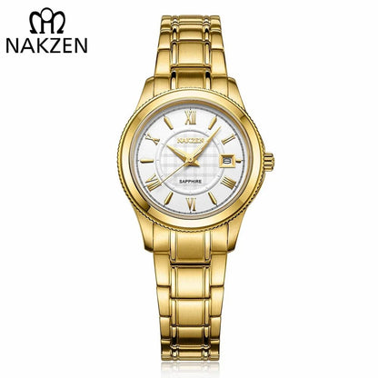 NAKZEN Brand Luxury Gold Bracelet Women Quartz Watch Ladies Fashion Dress Jewelry Gifts Wristwatch For Girls Female Clock 2018