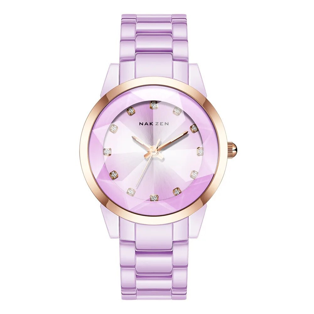 NAKZEN Women Watches Reloj Mujer Fashion Casual Ladies Bracelet Colorful Ceramic Watch Top Brand Luxury Dress Female Clock 1022