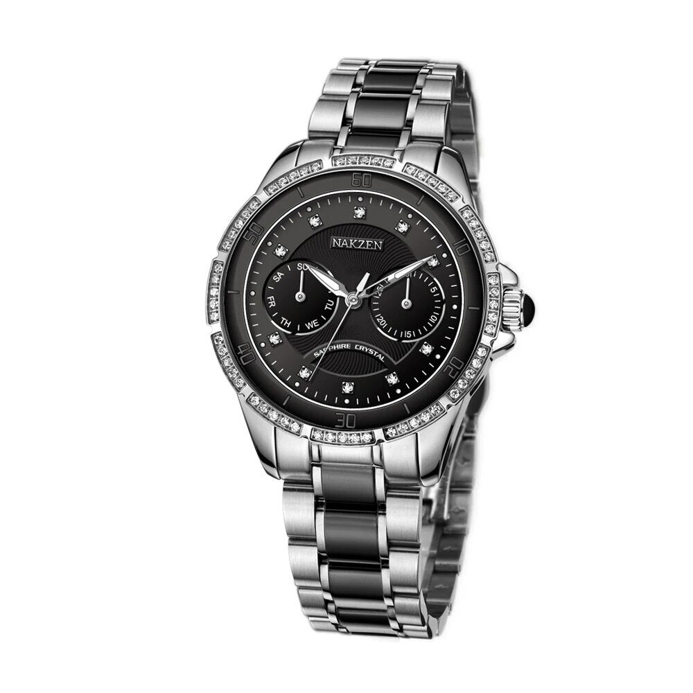 NAKZEN Women Fashion Ceramic Quartz Watch Ladies Casual Dress Diamond Watches Luxury Brand Wristwatches Feminino Montre Relogio