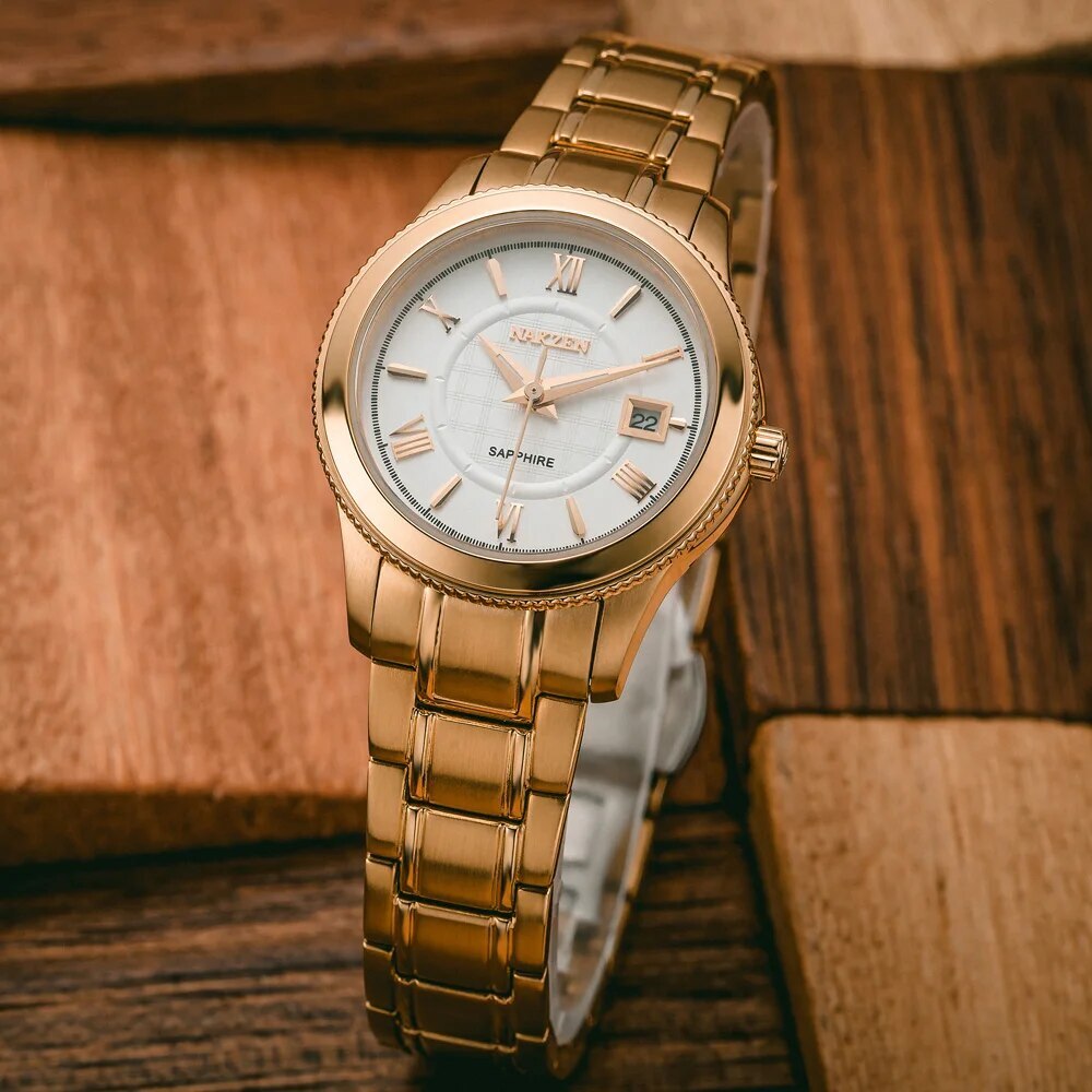 NAKZEN Brand Luxury Gold Bracelet Women Quartz Watch Ladies Fashion Dress Jewelry Gifts Wristwatch For Girls Female Clock 2018
