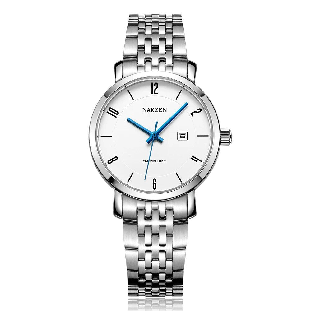 NAKZEN Luxury Tops Brand Women Quartz Wrist watch Ladies Full Steel Waterproof Watches Female Sapphire Designer Dress Watches