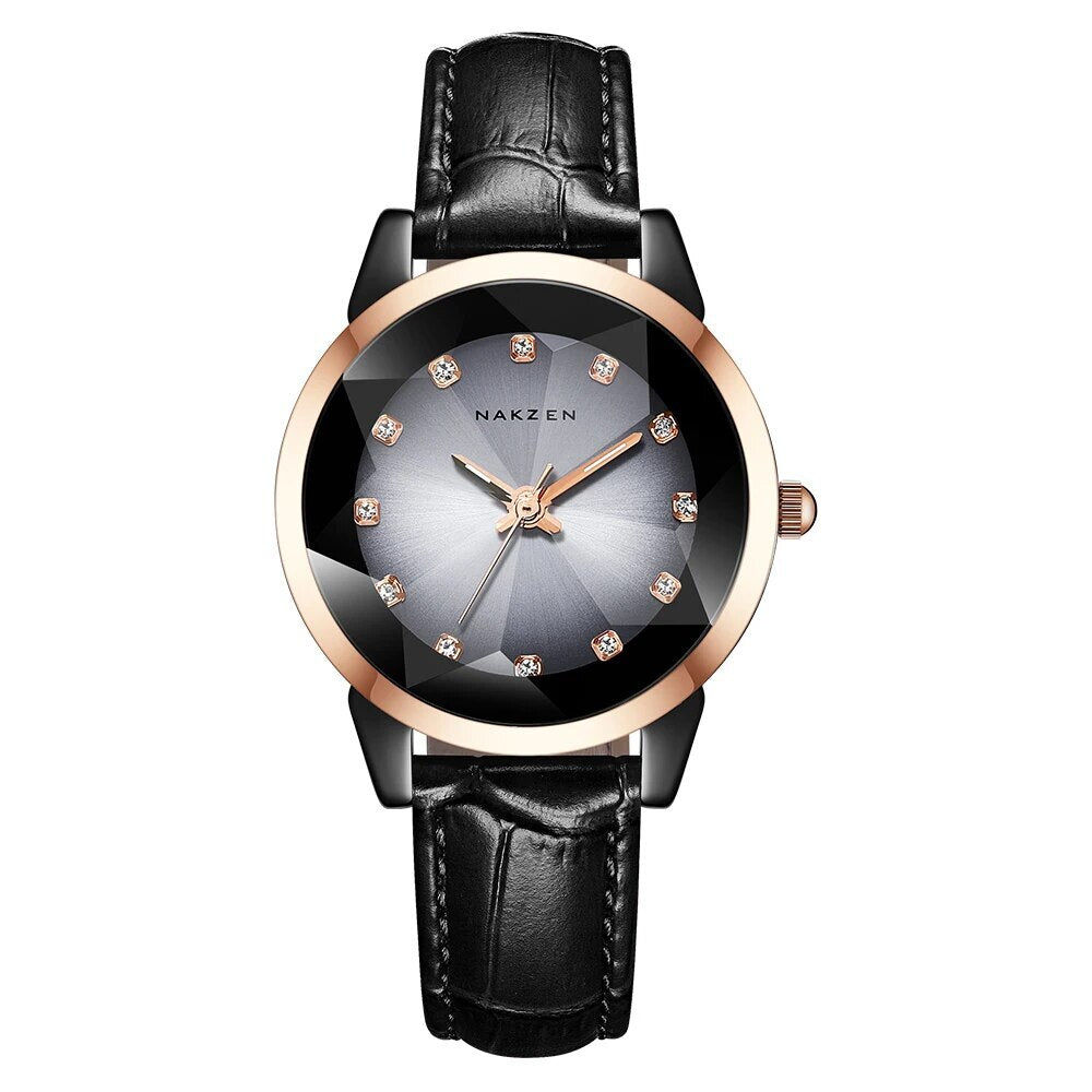 NAKZEN Women Watches Waterproof Black Ceramic Leather Luxury Fashion Ladies Quartz Watch Relogio Feminino Montre Femme