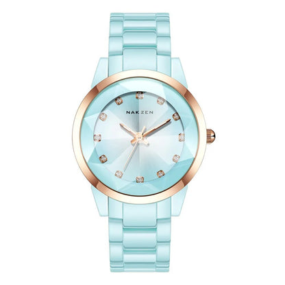 NAKZEN Women Watches Reloj Mujer Fashion Casual Ladies Bracelet Colorful Ceramic Watch Top Brand Luxury Dress Female Clock 1022