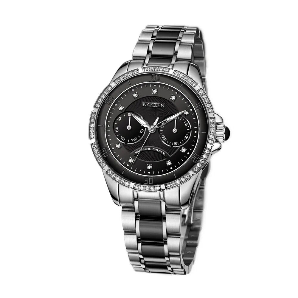 NAKZEN Women Fashion Ceramic Quartz Watch Ladies Casual Dress Diamond Watches Luxury Brand Wristwatches Feminino Montre Relogio