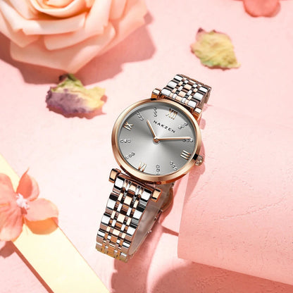Fashion Ladies Watch Women 2021 New Rose Gold Dress Quartz Watches Luxury Diamond Wristwatches Relogio Feminino Bracelet Clock