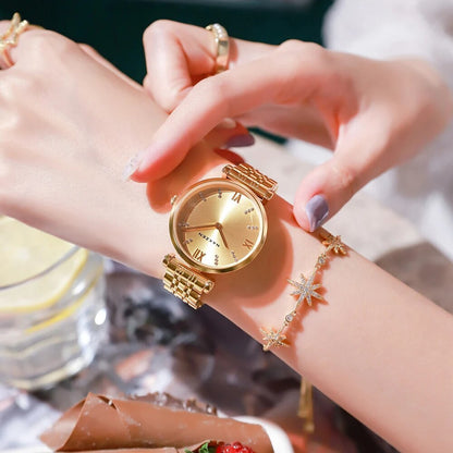 Fashion Ladies Watch Women 2021 New Rose Gold Dress Quartz Watches Luxury Diamond Wristwatches Relogio Feminino Bracelet Clock