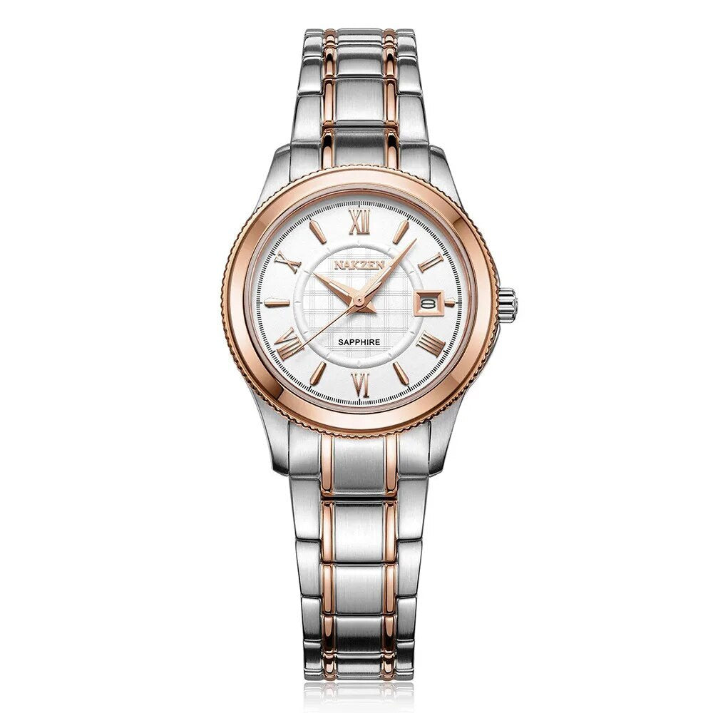 NAKZEN Brand Luxury Gold Bracelet Women Quartz Watch Ladies Fashion Dress Jewelry Gifts Wristwatch For Girls Female Clock 2018