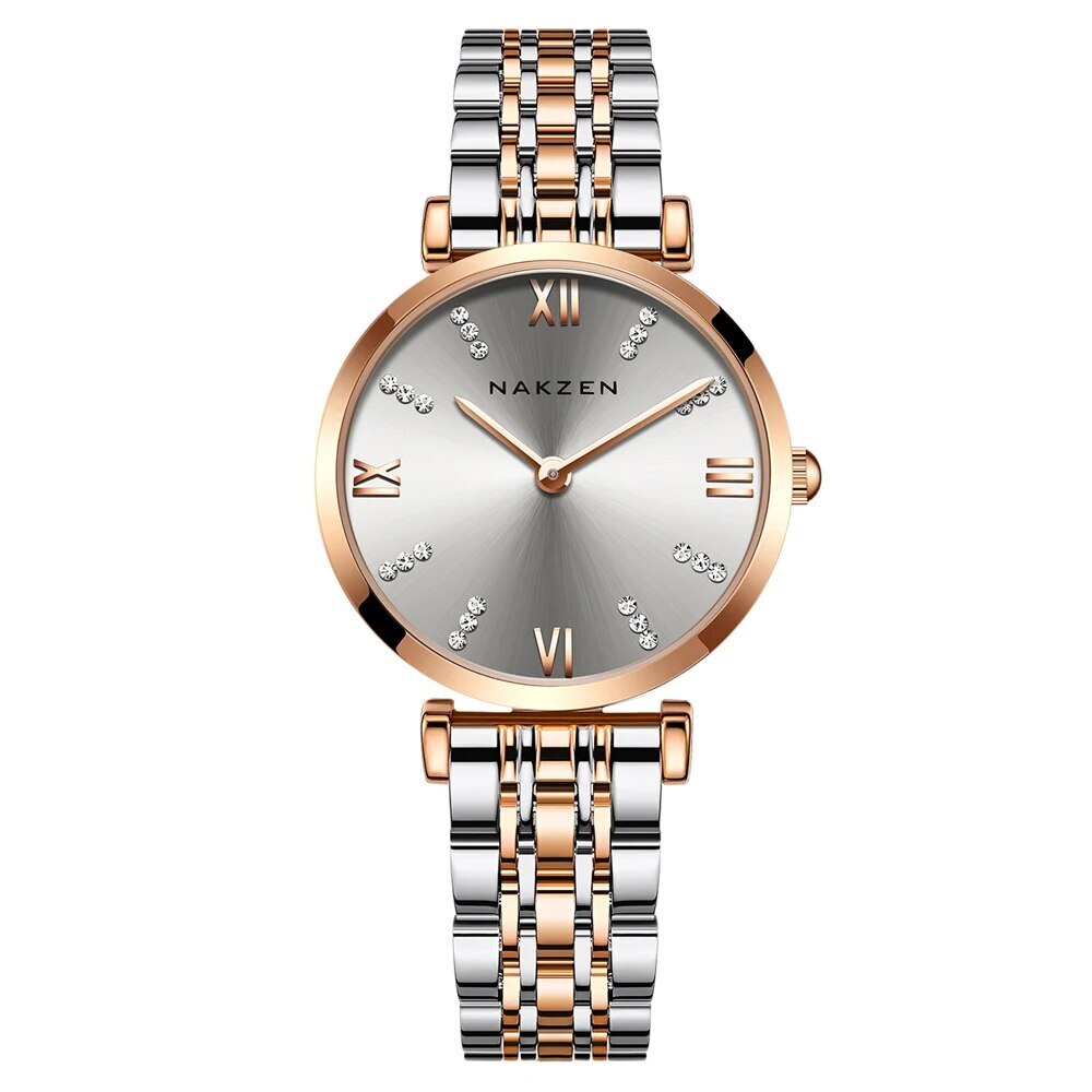 Fashion Ladies Watch Women 2021 New Rose Gold Dress Quartz Watches Luxury Diamond Wristwatches Relogio Feminino Bracelet Clock