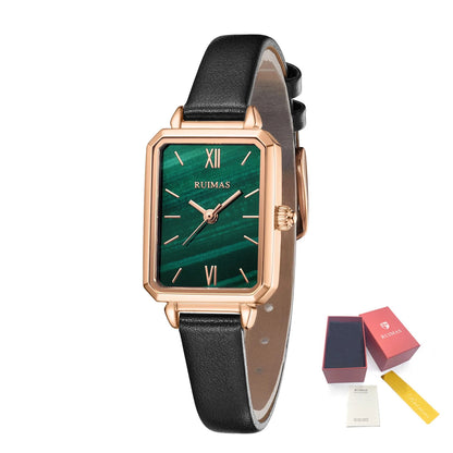 RUIMAS Luxury Ladies Watch Steel Strap Women Bracelet Clocks Leather Band Famale Wristwatch Dress Watches Reloj Mujer 329