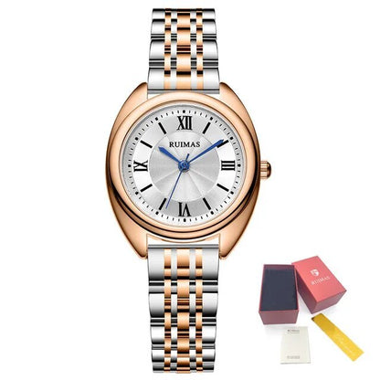 RUIMAS Luxury Women Watch Fashion Ladies Quartz Watches Waterproof Stainless Steel Casual Business Wrist Watch Female Clock 593