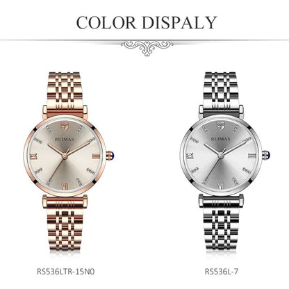 RUIMAS Women Watches Top Brand Luxury Quartz Watch Waterproof Fashion Ladies Wristwatch Stain Steel Dress Clock Reloj Mujer 536