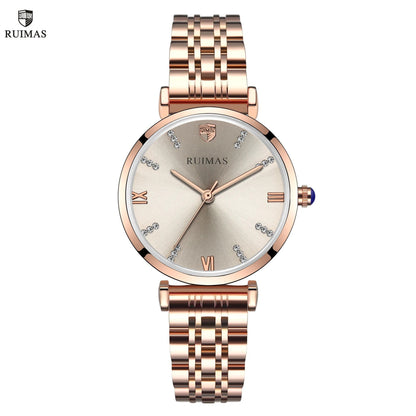 RUIMAS Women Watches Top Brand Luxury Quartz Watch Waterproof Fashion Ladies Wristwatch Stain Steel Dress Clock Reloj Mujer 536