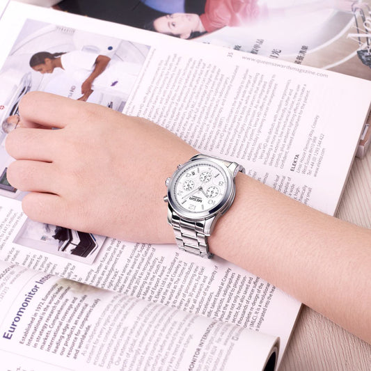MEGIR Luxury Elegant Women Watch Stainless Steel Ladies Quartz Wristwatch Fashion Female Watches Casual Femme Relogio 2057