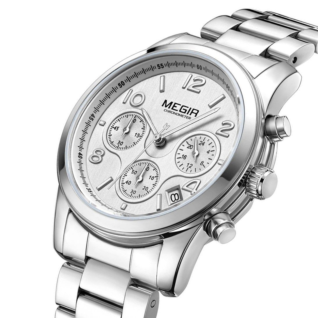MEGIR Luxury Elegant Women Watch Stainless Steel Ladies Quartz Wristwatch Fashion Female Watches Casual Femme Relogio 2057