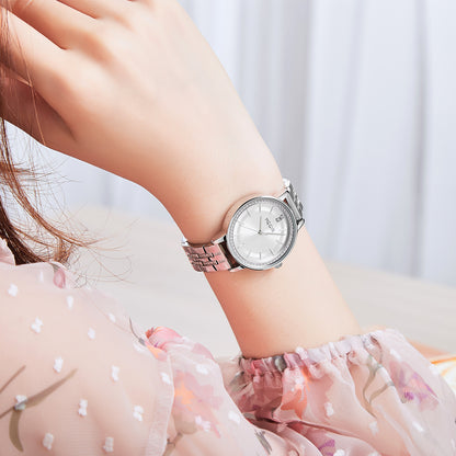 MEGIR Luxury Watches for Women Stainless Steel Dress Clock Fashion Elegant Wristwatch Quartz Watch Ladies Clock Reloj Mujer 7012