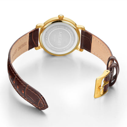 MEGIR Luxury Women Watch Business Ladies Fashion Quartz Bracelet Wrist Watches Casual Leather Band Dress Clock Montre Homme