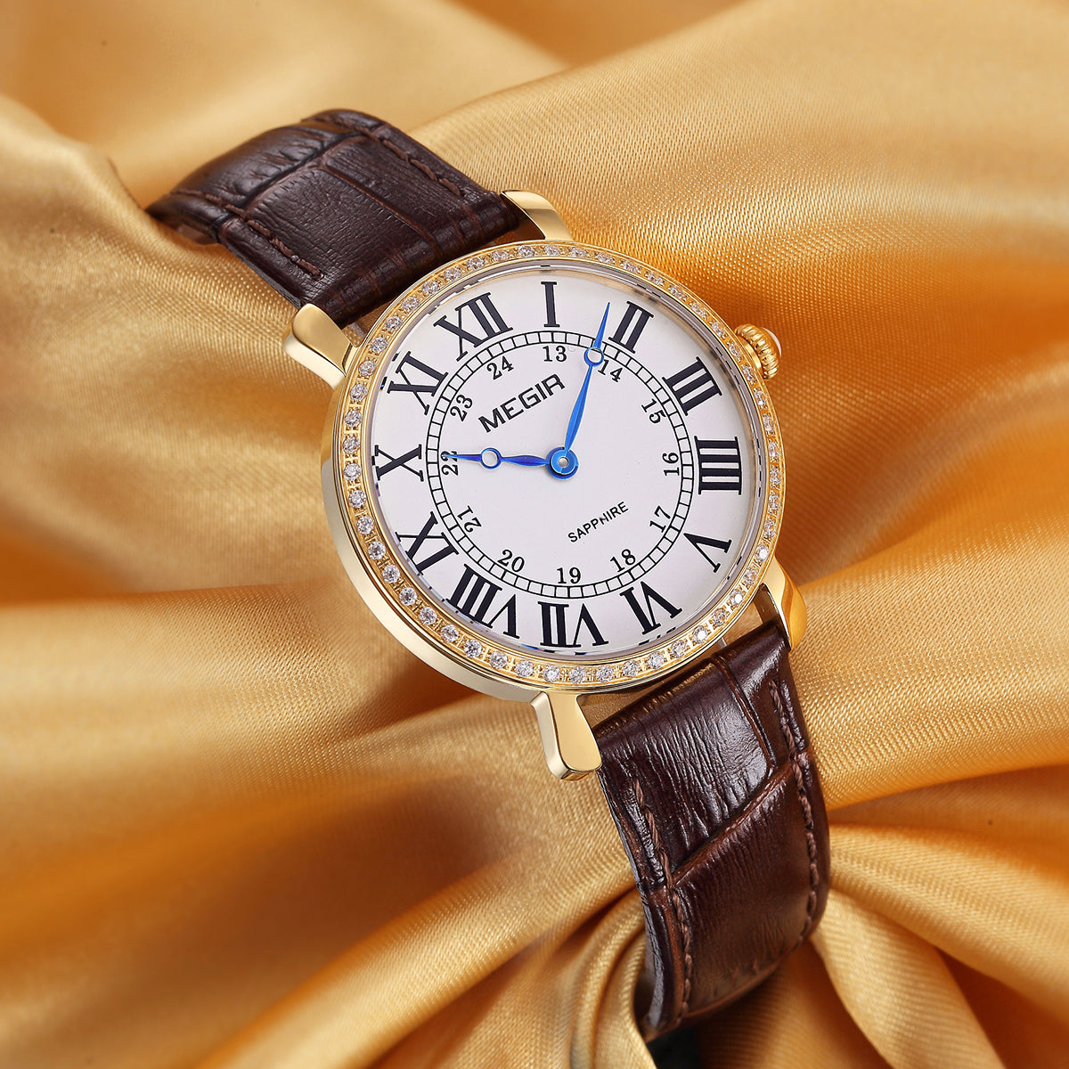 MEGIR Luxury Women Watch Business Ladies Fashion Quartz Bracelet Wrist Watches Casual Leather Band Dress Clock Montre Homme