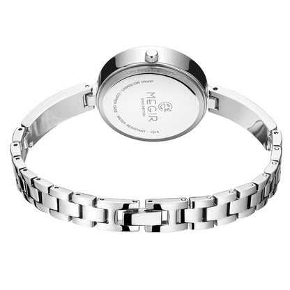 MEGIR Watch for Women Luxury Diamond Ladies Quartz Wristwatches Steel Women Bracelet Watches Female Dress Clock Relogio Feminino