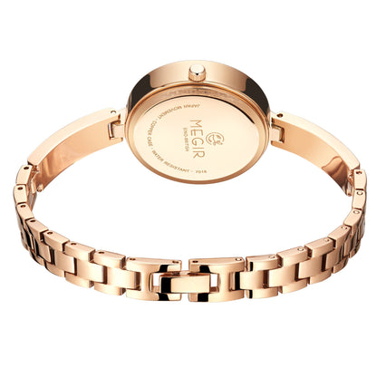 MEGIR Watch for Women Luxury Diamond Ladies Quartz Wristwatches Steel Women Bracelet Watches Female Dress Clock Relogio Feminino