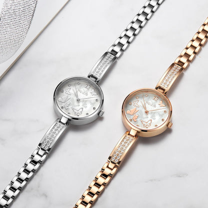 MEGIR Watch for Women Luxury Diamond Ladies Quartz Wristwatches Steel Women Bracelet Watches Female Dress Clock Relogio Feminino