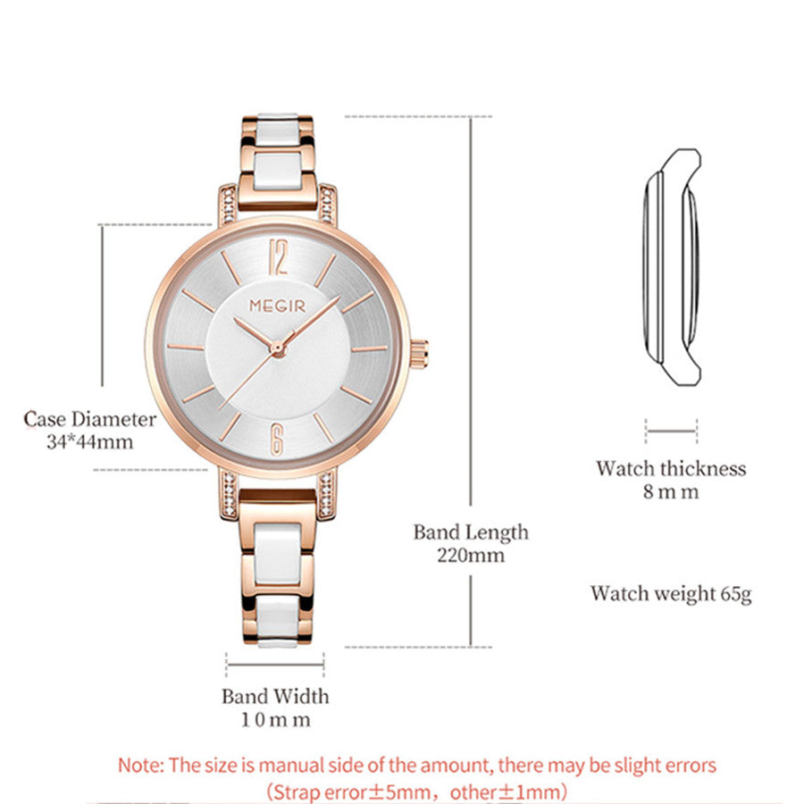 MEGIR Japan Quartz Watch for Women Fashion Brand Casual Wristwatch Clock Waterproof Sport Ladies Dress Wrist Watch Montres Femme