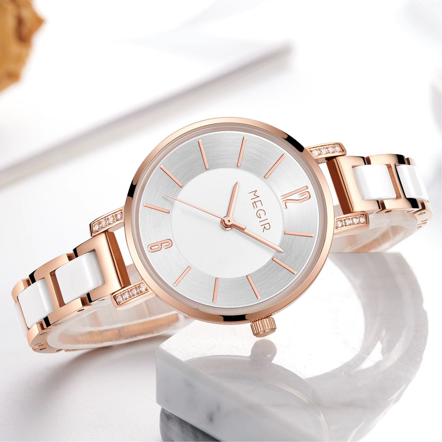 MEGIR Japan Quartz Watch for Women Fashion Brand Casual Wristwatch Clock Waterproof Sport Ladies Dress Wrist Watch Montres Femme