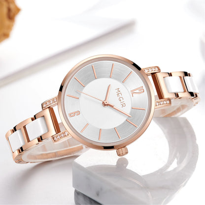 MEGIR Japan Quartz Watch for Women Fashion Brand Casual Wristwatch Clock Waterproof Sport Ladies Dress Wrist Watch Montres Femme