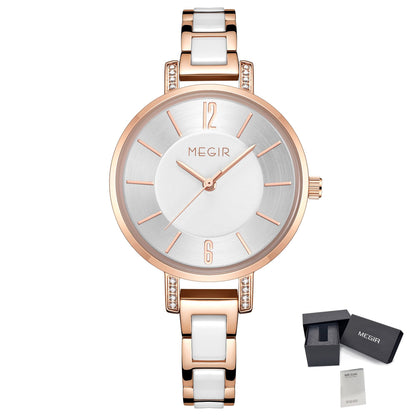 MEGIR Japan Quartz Watch for Women Fashion Brand Casual Wristwatch Clock Waterproof Sport Ladies Dress Wrist Watch Montres Femme