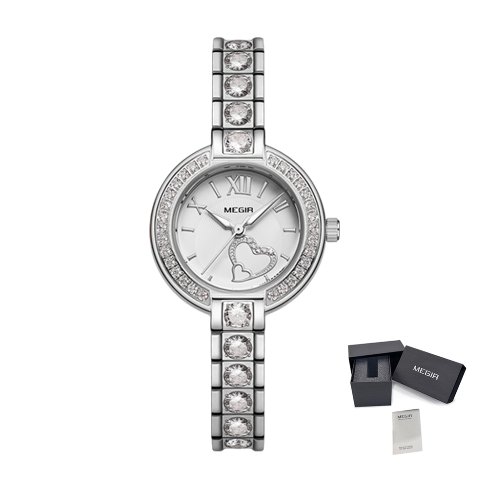 MEGIR Fashion Women Bracelet Quartz Watches Ladies Sports Dress Wrist Watch Luxury Diamond Female Clock Relogio Feminino