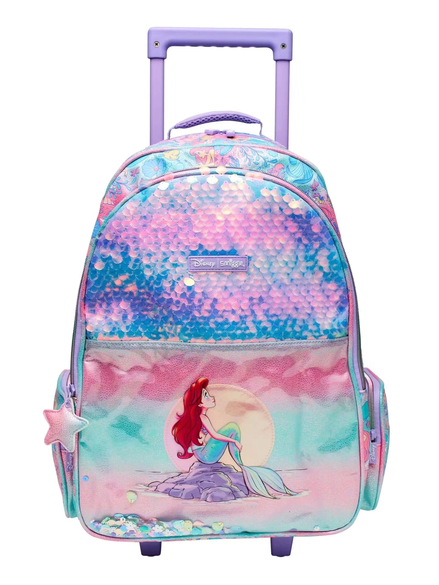 Smiggle - Disney Princess Trolley Light-Up Wheeled Bag