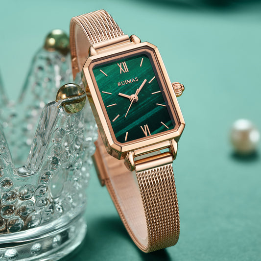 RUIMAS Luxury Ladies Watch Steel Strap Women Bracelet Clocks Leather Band Famale Wristwatch Dress Watches Reloj Mujer 329