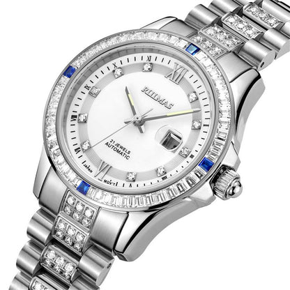 RUIMAS Sapphire Mechanical Women Watch Brand Luxury Steel Bracelet Ladies Fashion Watch Automatic Female Clock Reloj Mujer 6740