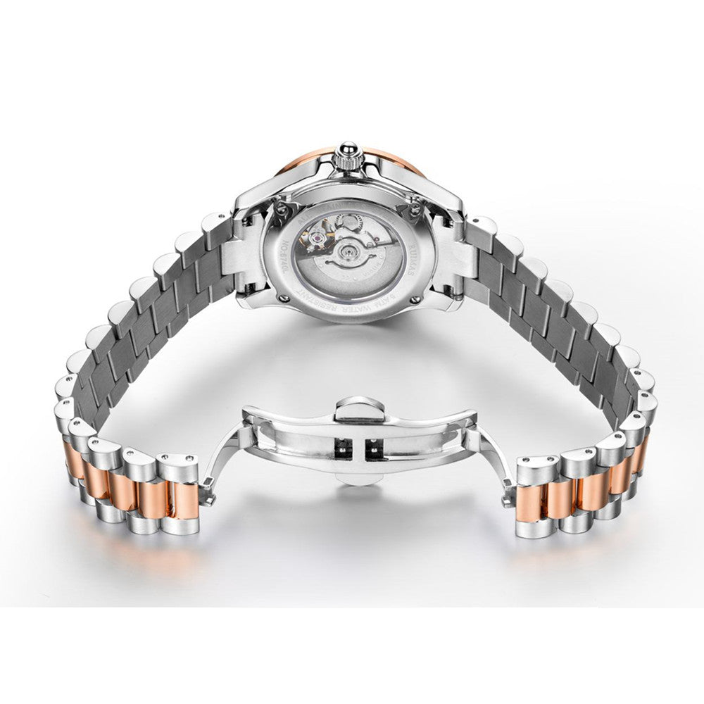 RUIMAS Sapphire Mechanical Women Watch Brand Luxury Steel Bracelet Ladies Fashion Watch Automatic Female Clock Reloj Mujer 6740