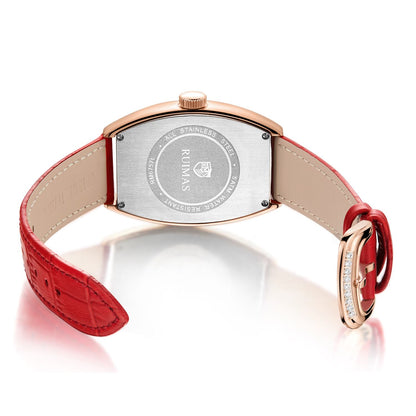RUIMAS Luxury Diamond Women Automatic Mechanical Watches Waterproof Elegant Ladies Wrist Watch Clock Leather Reloj Mujer 6757