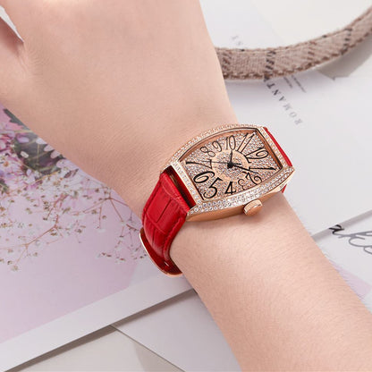 RUIMAS Luxury Diamond Women Automatic Mechanical Watches Waterproof Elegant Ladies Wrist Watch Clock Leather Reloj Mujer 6757