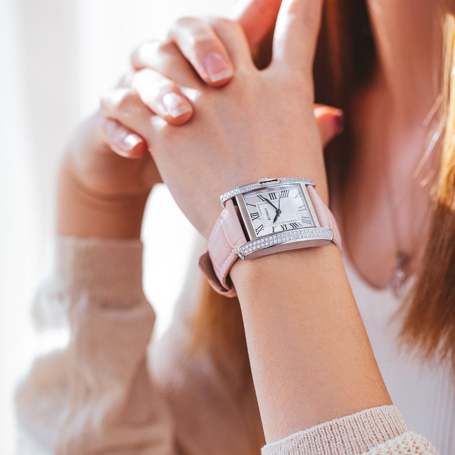 RUIMAS Fashion Automatic Mechanical Watch for Women Luxury Leather Ladies Wristwatch Waterproof Female Clock Reloj Mujer 6773