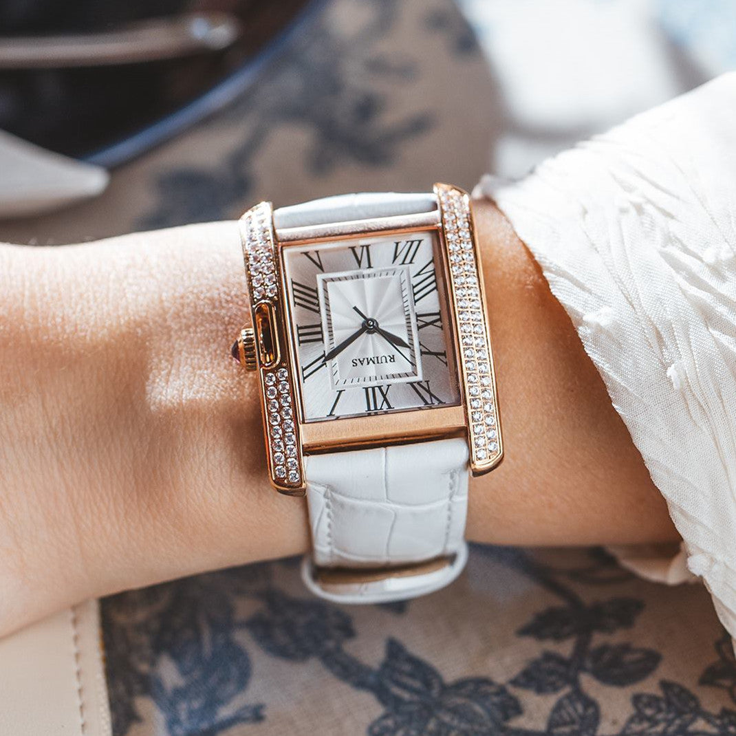 RUIMAS Fashion Automatic Mechanical Watch for Women Luxury Leather Ladies Wristwatch Waterproof Female Clock Reloj Mujer 6773