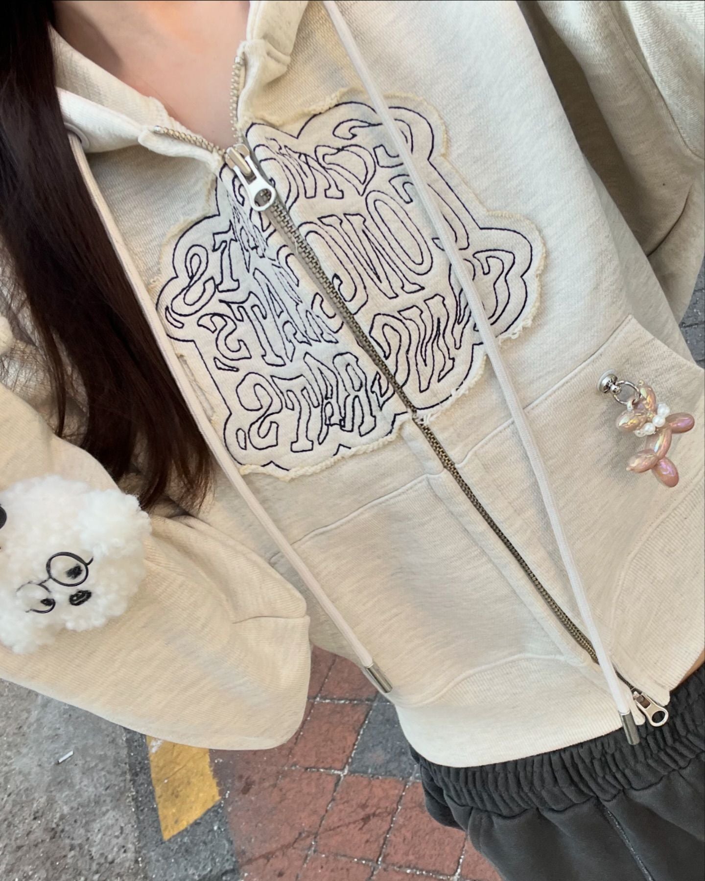 [CLOUD CAKE] Fashion Cloud Cake Women hoodie zip-up