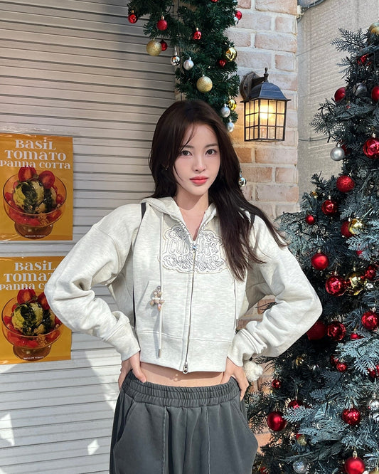 [CLOUD CAKE] Fashion Cloud Cake Women hoodie zip-up