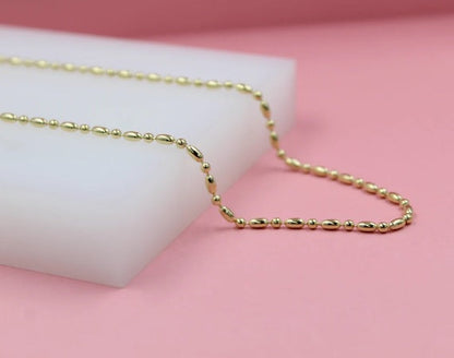Gold Filled 2mm Ball And Bar Chain (I443)