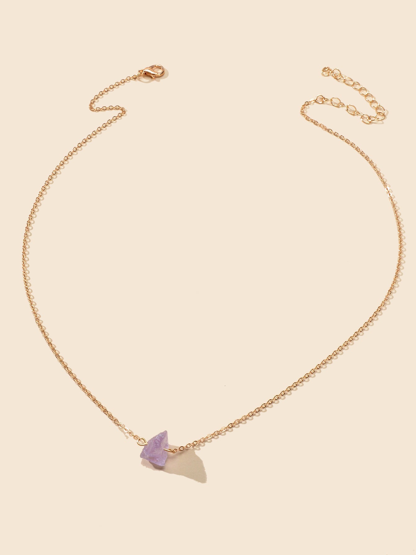 Boho Chic Jewelry Gold Chain Irregular Stone Pendant Necklace Women Accessories