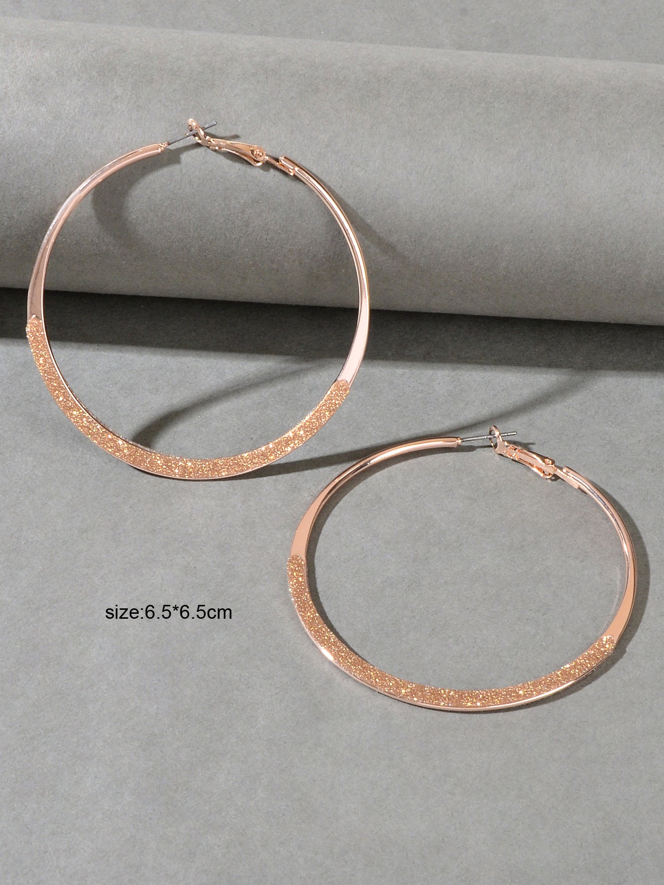 Spinning Rosegold Silver Big Circle Hoop Party Earrings Women Teens Accessories