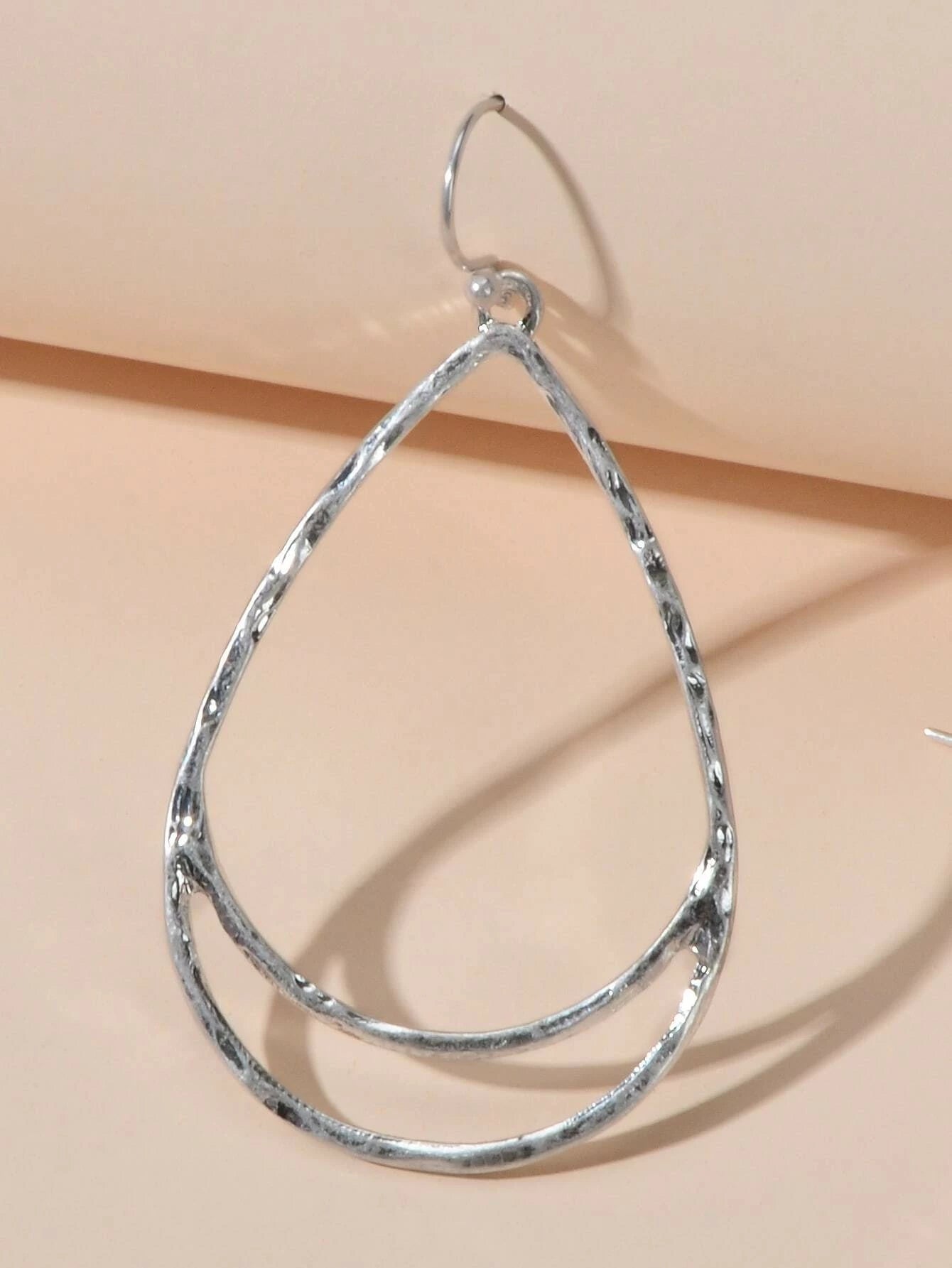 Fashion Jewellery Silver Metal Minimalist Water Drop Earrings Women Accessories