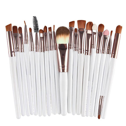 20 Pcs Makeup Brush Set Eyeshadow Eyebrow Powder Foundation Contour Lip Brushes