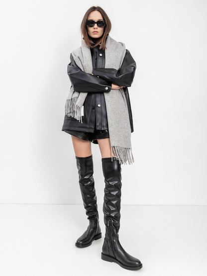 Women's leather long boots