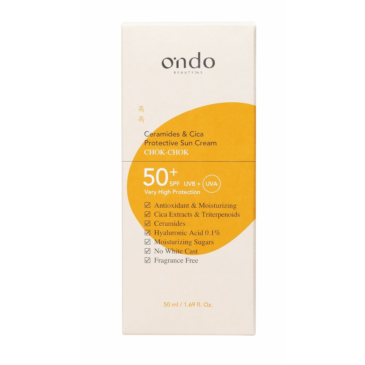 Facial Sun Cream Ondo Beauty 36.5 CERAMIDE & CICA 50 ml