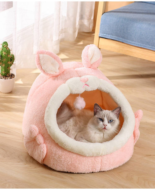 Cute Rabbit Cat Pet Cave House